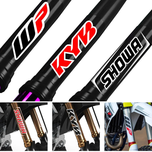 Reflective Motocross Fork Sticker Decals – KYB WP Showa Suspension Graphics for Dirt Bikes