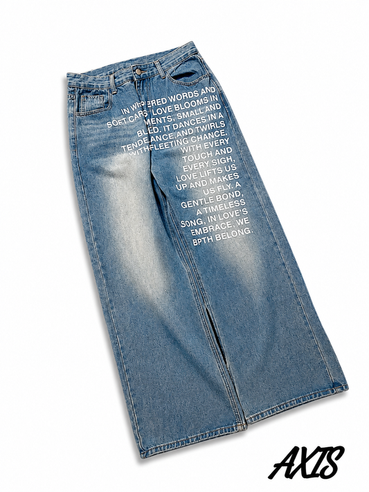 Axis Studios Word Jeans (Blue)