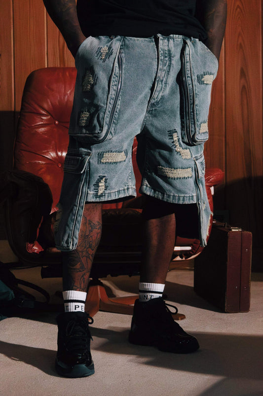 Jazzy Ripped Denim Short