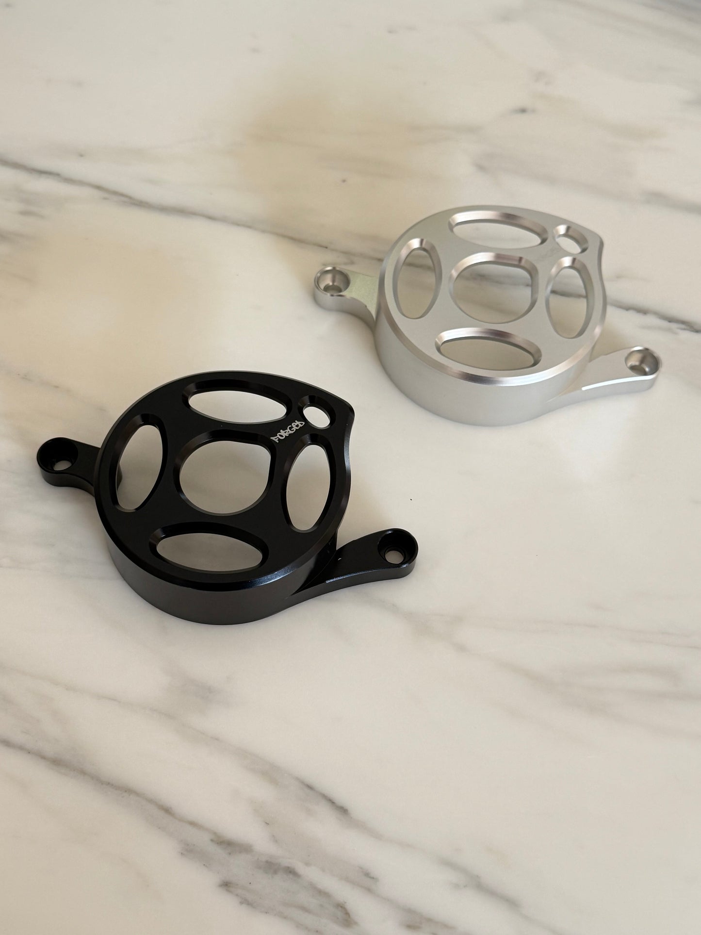 Surron Light Bee X (LBX) Metal Motor Cover | CNC Upgrade Replacement (Black & Chrome)