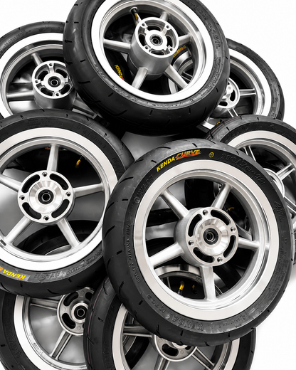 Universal Mini E-Moto Supermoto Wheel Set