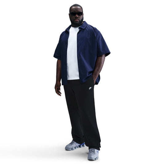Nike Mens Club Open-Hem Sweatpants - Black