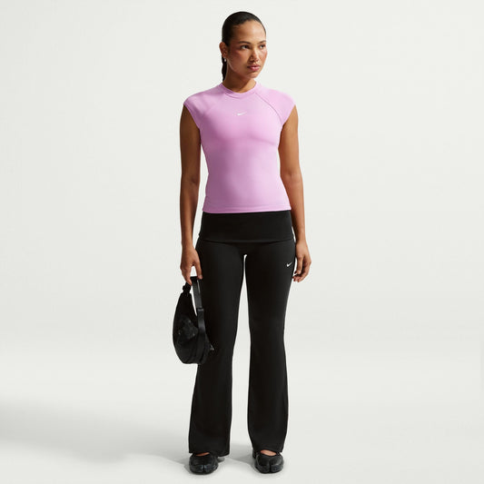 Nike Womens Chill Knit Tight Ribbed Pants - Black