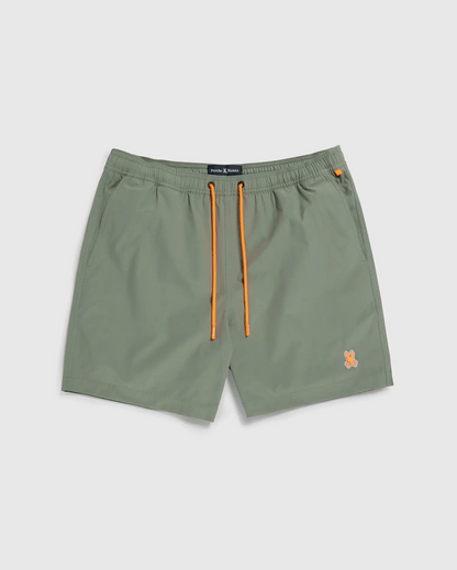 Psycho Bunny Malta Color Changing Swim Trunk - Agave Green
