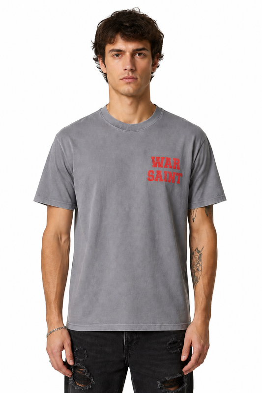 Warsaint Wingspan Tee - Grey/Red