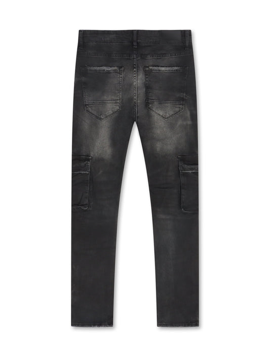 Jordan Craig Slim Cargo Jeans - Black Shadow