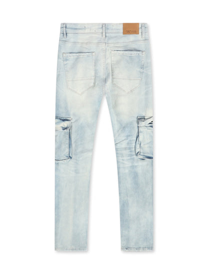 Jordan Craig Slim Cargo Jeans - Iced White