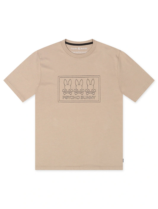 Psycho Bunny Tacoma Graphic Tee - Stone