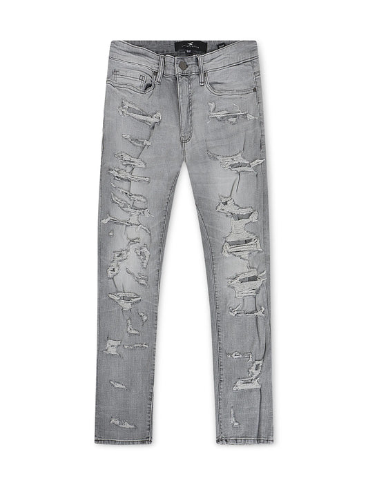 Jordan Craig Mens Vintage Washes Skinny Fit  - Light Grey