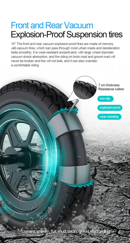 HX X9 PLUS Electric Scooter - Foldable, 60-80km Range, Unisex