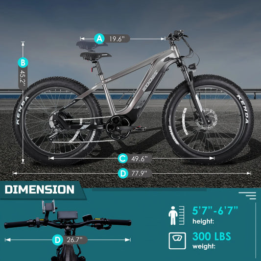 eBike Boys 52V 750W Adult eBike - 17AH Battery, Top Speed 32km/h