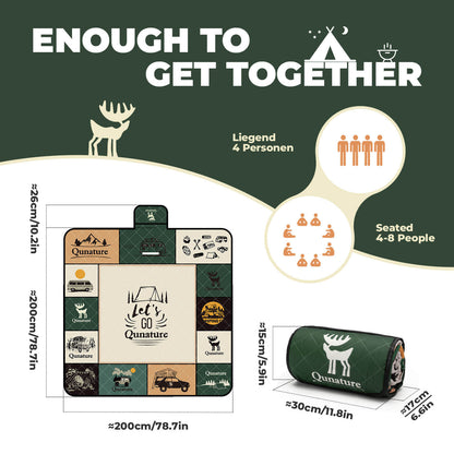Qunature Picnic Blanket for 6-8 People