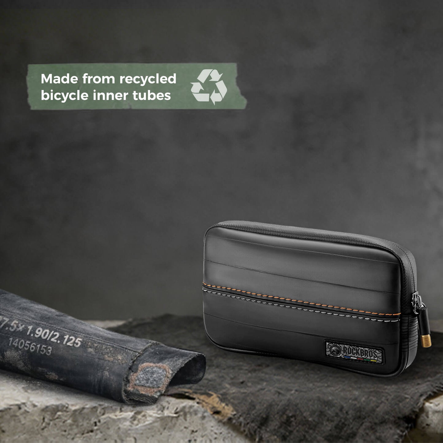 ROAD TO SKY Recycled Tire Bike Wallet - 0.4L