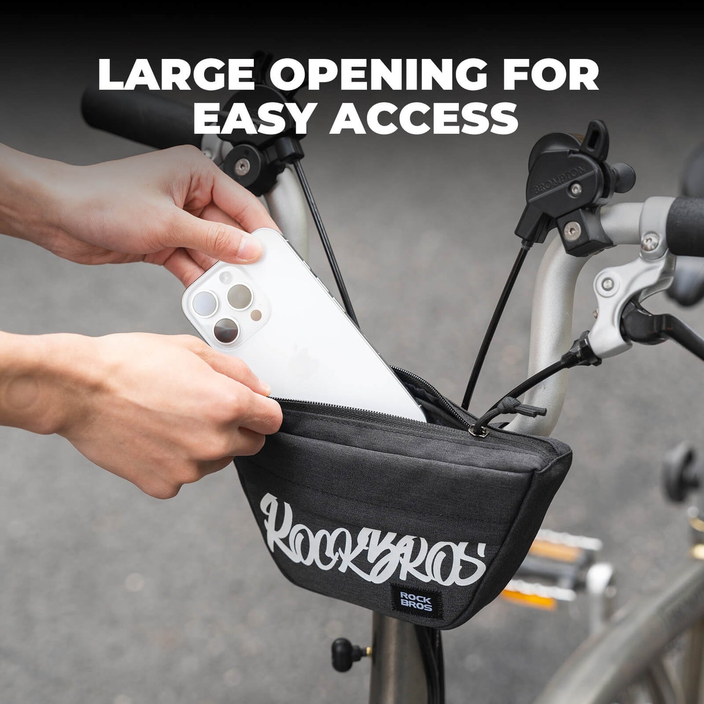 FlashRide Sketch Trapezoid Bike Handlebar Bag - 0.7L
