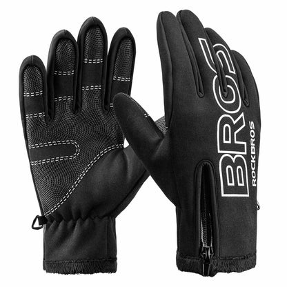 Fleece Touchscreen Cycling Gloves