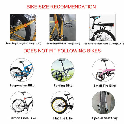 Quick Release Rear Bike Rack for Mountain Bikes
